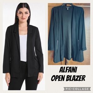 Alfani black open blazer
